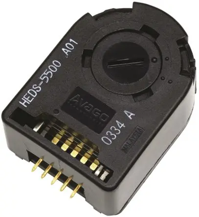 Produktfoto 1 von Broadcom Optischer Encoder, 1024 Impulse/Umdrehung Imulse/U 5V dc, mit 8 mm Hohlschaft, 5 x 0,025 Zoll Vierkantstift auf