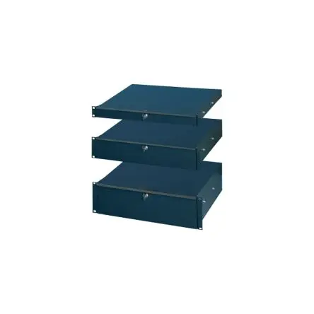 Produktfoto 1 von nVent SCHROFF 3 U Schublade, Stahl Schwarz RAL 7021