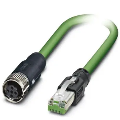 Produktfoto 1 von Phoenix Contact NBC Cat.5 Ethernet-Kabel, 5 m, Grün 4 Abgeschirmt Geschirmt, Aussen ø 6.5 mm Außen-ø , Polyvinylchlorid