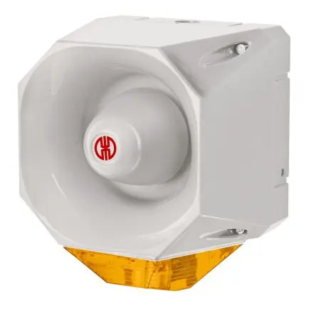 Produktfoto 1 von Werma 442 Xenon, Filament/Warnsummer-Licht Beacon-Sounder-Kombination 30V Gelb IP65 Wand / 92 dB 120 dB @ 1m
