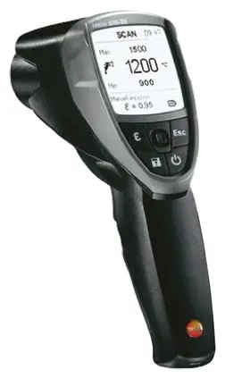 Produktfoto 1 von Testo 835-T2 Infrarot Thermometer, -10 °C 50:1, bis 1000 °C, ±1 %, ±2.0 °C, Celsius, ISO-kalibriert