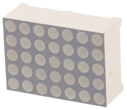 Produktfoto 1 von Kingbright TA07 LED-Anzeige Punktmatrix 1 Zeichen Anode, Rot 630nm 90mcd Zeichenbreite 12.5 mm Rechts Zeichenhöhe 17.2