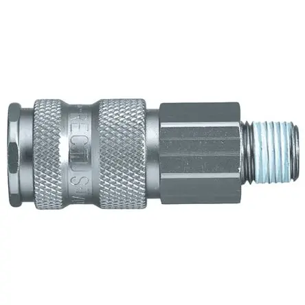 Produktfoto 1 von Legris Pneumatische Schnellsteckkupplung, Messing vernickelt 1/2 in Stecker/Buchse, 23mm