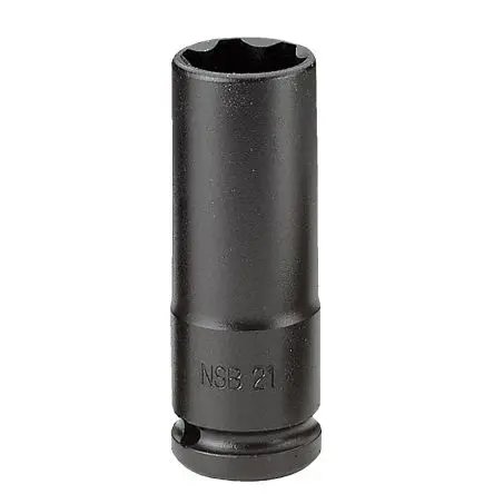 Produktfoto 1 von Facom 1/2 in, 24 mm 6-Kant Schlag-Steckschlüssel lang Chrom-Molybdän-Stahl, 85mm
