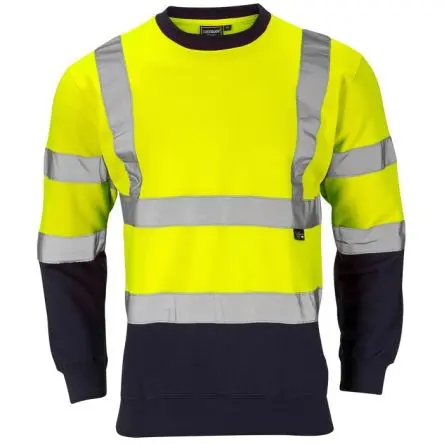 Produktfoto 1 von Supertouch Unisex Sweatshirt, 100 % Polyester Marine, Gelb, Größe M