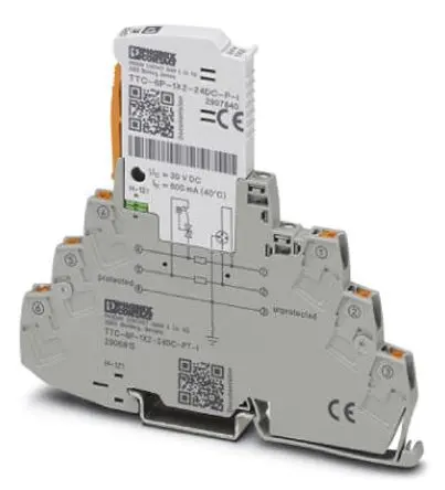 Produktfoto 1 von Phoenix Contact, Überspannungsschutz 10 kA DIN-Hutschiene TTC