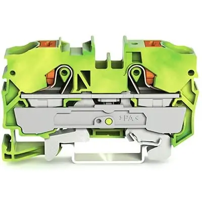 WAGO TOPJOB S Schutzleiterklemme 1 Grün, Gelb, 10mm² Einsteck-Anschluss IECEx/ATEX/CSA