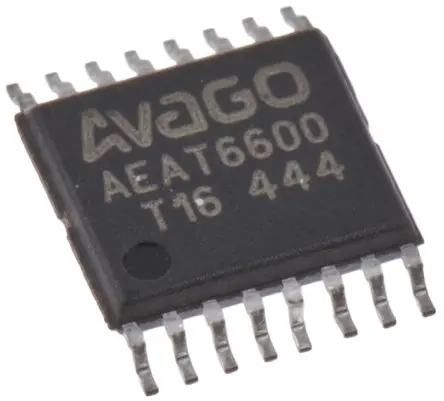 Produktfoto 1 von Broadcom Bewegungssensormodul 1-Achsen 3 V 5.5V SSI, Pulsbreitenmodulation , UVW Hall 512 kHz CMOS, Hall Effekt TSSOP-16