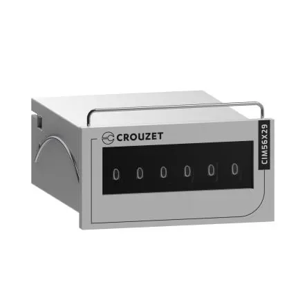 Produktfoto 1 von Crouzet CIM Impulszähler Zähler Mechanisch Manuell 6-stellig 110V dc, Impuls, max. 10 Hz