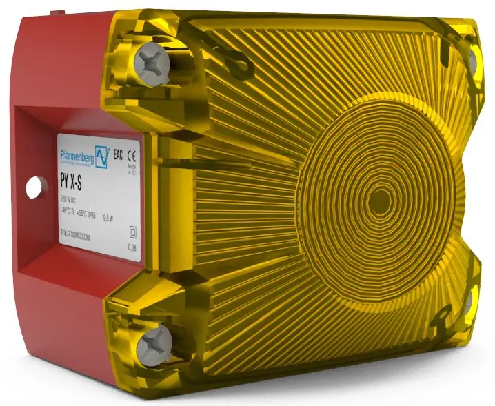 Produktfoto 1 von Pfannenberg PY L-S LED Blinklicht, Dauerlicht, Blitzlicht Signalleuchte Gelb, 12 → 48 V DC