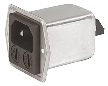 Schurter 8A C14 IEC-Steckverbinder Stecker 5 x 20 mm Sicherung, 250V ac, Frontplattenmontage Lot, 2