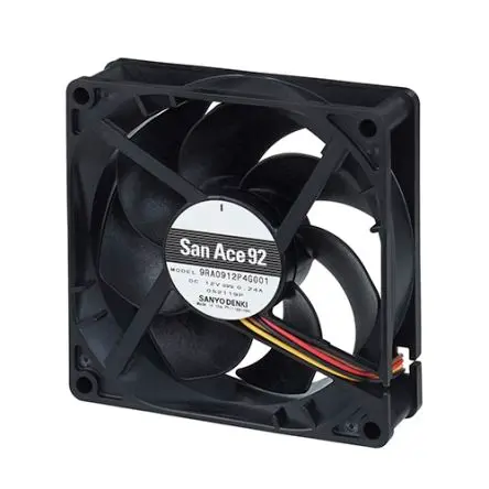 Produktfoto 1 von Sanyo Denki San Ace Axiallüfter, Kugel, 12V dc / 2.64 W 220 mA, 4200 U/min, 1.8 m³/min 92 mm 92mm 25 mm