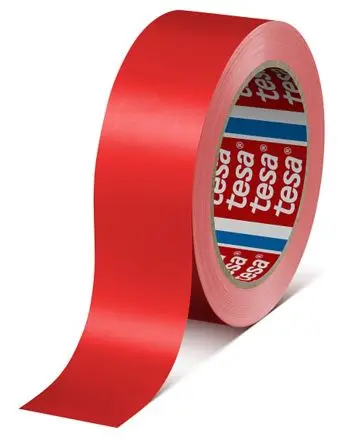 Produktfoto 1 von Tesa 60404 Packband, Polyvinylchloridfolie, Rot, Stärke 0.067 mm, 19mm x 66 m