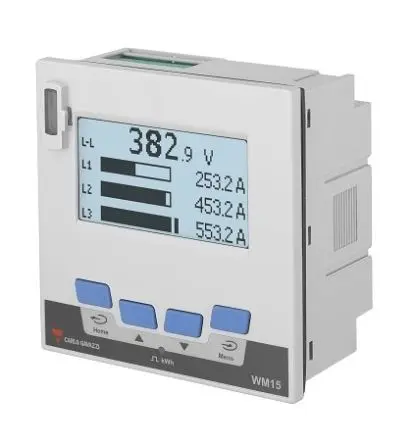 Produktfoto 1 von Carlo Gavazzi WM15 Energiemessgerät LCD 96 mm x 96 mm / 3-phasig 1 Ausg. Impulsausgang