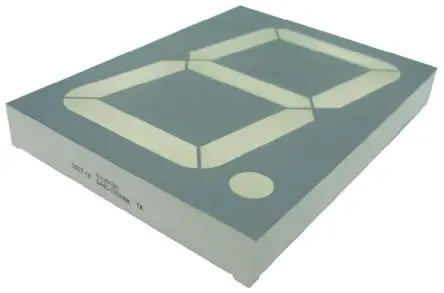 Produktfoto 1 von Kingbright LED-Anzeige 7 Segmente 10 Zeichen Anode, Gelb 590nm 450mcd Zeichenbreite 59.5 mm Rechts Zeichenhöhe 101 mm