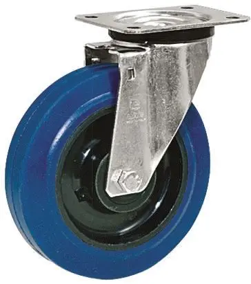 LAG Drehbar Rolle, Rad ø 100 mm, 150 kg, Ges H. 129 mm, Rad B. 40 mm