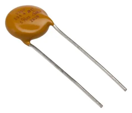 Produktfoto 1 von Vishay VDRS Varistor, 270 pF, 430 V / 50 A 376 V, 2.5 kA max., Scheibe Gehäuse, Ø 13.5 mm, 5.4 mm, L. 32 mm