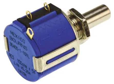 Bourns 3540 Frontplattenmontage Drehen Potenziometer 100 Ω 5 % / 2 W, Schaft-Ø 6.35 mm