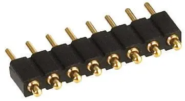 Preci-Dip 811 Feder-Steckverbinder Gerade, 12-polig / 1-reihig, Raster 2.54 mm Raster Durchsteckmontage, Ummantelt