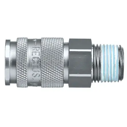 Produktfoto 1 von Legris Pneumatische Schnellsteckkupplung, Messing vernickelt 3/8 in Stecker, Buchse, 27mm