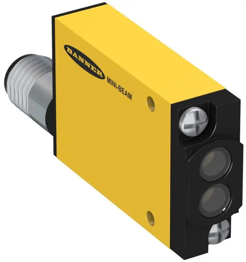 Produktfoto 1 von Banner Kubisch Optischer Sensor, Diffus, Bereich 130 mm, Bipolare NPN/PNP Ausgang, 5-polig M12 Integral QD