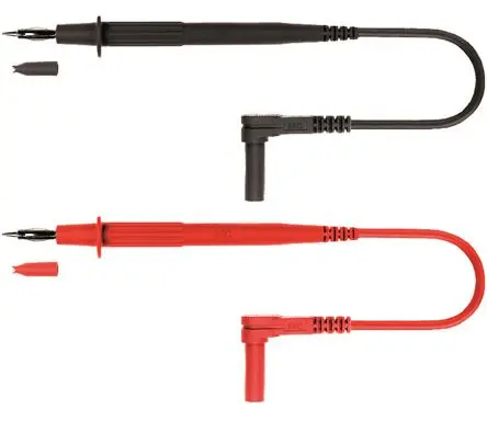 Produktfoto 1 von Staubli Multimeter-Messleitungen mit Gerade auf rechtwinklig, Prüfspitzen Kit CAT 20A