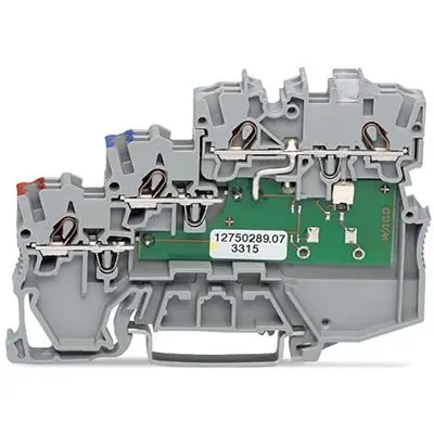 Produktfoto 1 von WAGO TOPJOB S Anschlussklemmenblock DIN-Schiene 3 Grau, 1mm², 24V Zugfederklemme