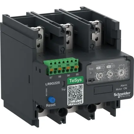 Produktfoto 1 von Schneider Electric TeSyS LR Thermisches Überlastrelais, / 225A, 57 A 1 Schließer/1 Öffner, 250V dc / 225A, 57 A, 400 mm