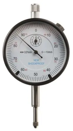 Produktfoto 1 von RS PRO Metrisch Messuhr 10 mm, Auflösung 0.01 mm, DKD/DAkkS-kalibriert