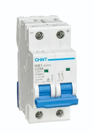 CHINT NB1DC Miniaturüberlastschalter Typ C, Pol 2-polig 10A 415V ac, Abschaltvermögen 10000 A NB1DC
