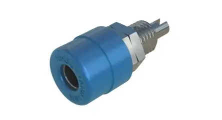 Produktfoto 1 von Hirschmann Test & Measurement 4 mm Buchse Blau Buchse für Laborstecker, Kontakt verzinnt, 30 V ac, 60V dc 32A Lot