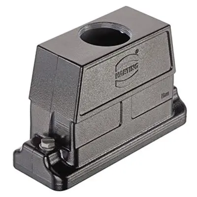 Produktfoto 1 von HARTING Han HP Direct M Haube Schraubbefestigung, Kabel 24B Haube für obere Kabeleinführung, IP66, IP68, IP69, IPx9K