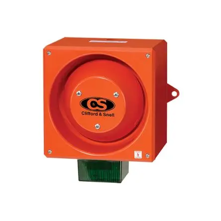 Produktfoto 1 von Clifford & Snell YL80, Filament/Warnsummer-Licht Beacon-Sounder-Kombination 230V ac Grün IP66 Wand / 116 dB 116 dB @ 1m