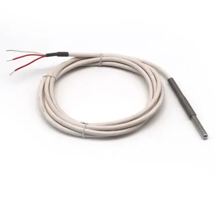 Produktfoto 1 von Prosensor Pt100 Temperatursensor Edelstahl Ø 6 mm 3 x 50 mm Class A, -50 °C → 105 °C, 1 m Leitung