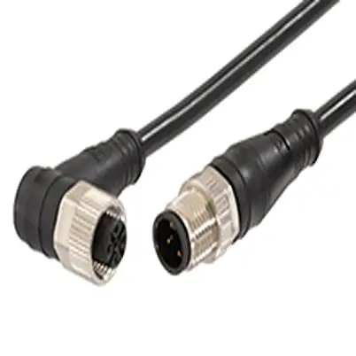 Produktfoto 1 von Molex Brad Micro-Change, 4-polig konfektioniertes Sensorkabel, M12, Rechtwinklig Stecker / M12, Gerade Buchse, Länge 2 m