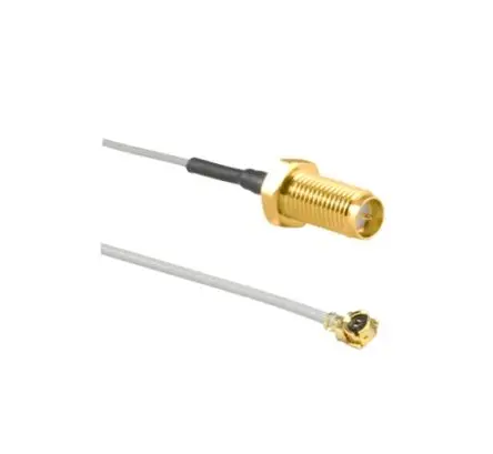 Linx CSI-RGFI-100 Koaxialkabel, 50 Ω, 200 mm, RP-SMA / UFL, Grau