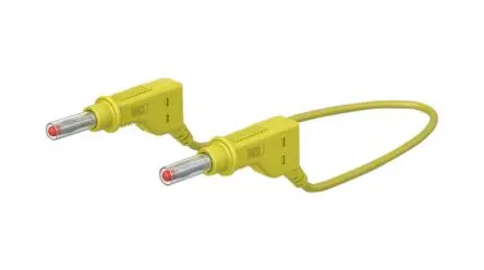 Produktfoto 1 von Staubli Messleitung 32A Stecker / Stecker, Gelb Polyvinylchlorid-isoliert 25 cm, 600V