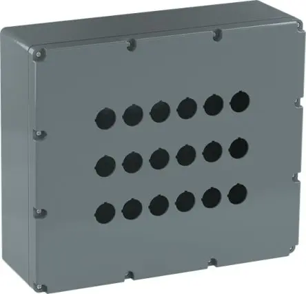 Produktfoto 1 von ABB Modular Metal Drucktastengehäuse, 18, Grau, Aluminium