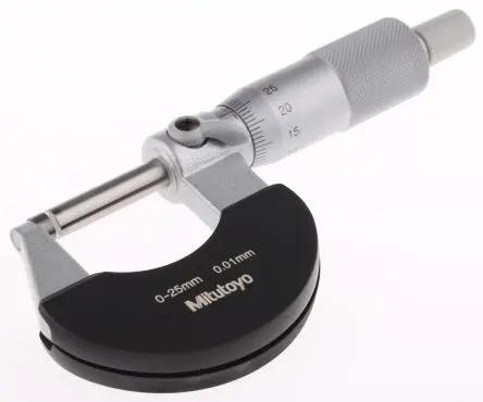 Produktfoto 1 von Mitutoyo Außen- Mikrometer Metrisch, 0 mm bis 25 mm / ±0.002 mm, ISO-kalibriert