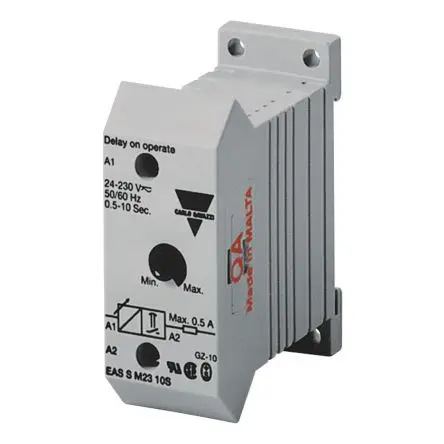 Produktfoto 1 von Carlo Gavazzi Zeitrelais, DIN-Hutschiene 24 to 230 V ac 230V ac, 24 V ac, 0.1 to 1 min, 2 Kont. 1, SPST