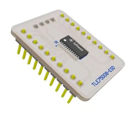 Produktfoto 1 von Infineon TLE75080ESD Entwicklungswerkzeug für Motoren und Robotik, TLE75080-ESD Evaluierungsplatine, für Relaiskontrolle