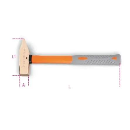 Produktfoto 1 von BETA Hammer, Ingenieurshammer aus Berylliumkupferlegierung 500 g Nicht parkend Fiberglas-Stiel 310 mm