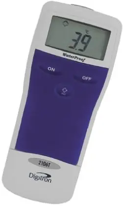 Produktfoto 1 von Digitron Digitales Thermometer, 2106T, Tragbar, 1 bis 400 °C ±0.2°C max, Messelement Typ Typ T, ISO-kalibriert