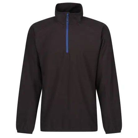 Produktfoto 1 von Regatta Professional TRF691 Unisex Fleece-Jacke, 100 % Polyester Schwarz, Blau Halb-Reißverschluss, Größe S, Größe S