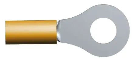 Produktfoto 1 von TE Connectivity DG STRATO-THERM Ringkabelschuh, Isoliert 16 AWG, Orange, 14 AWG max.AWG, M5