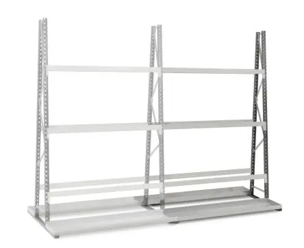 Produktfoto 1 von Manorga Aufbewahrungsregal Typ Stapelgestell aus Stahl in Grau, 130 kg, 2500 mm x 50mm x 340 mm