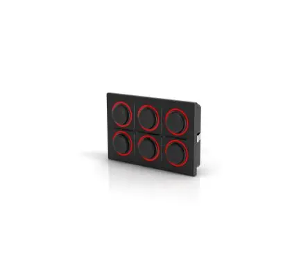 Produktfoto 1 von EAO Tastatur (2 x 3) 6-Tasten Fest verdrahtet Beleuchtet IP6K7