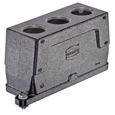 Produktfoto 1 von HARTING Han HPR Enlarged Haube Schraubbefestigung, Kabel 24B Haube für obere Kabeleinführung, IP65, IP68, IP69, IPx9K