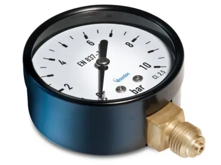 Produktfoto 1 von Bourdon Mit Gewinde MAT1 Manometer 40 mm 0 bar → 16 bar Stahl Gehäuse G 1/8