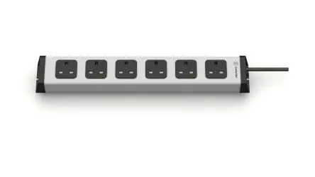 Produktfoto 1 von Ehmann 0200 Typ G Steckdosenleiste, 6-fach 13A, UK-Netzstecker, 3m Kabel, 230V Abgesichert